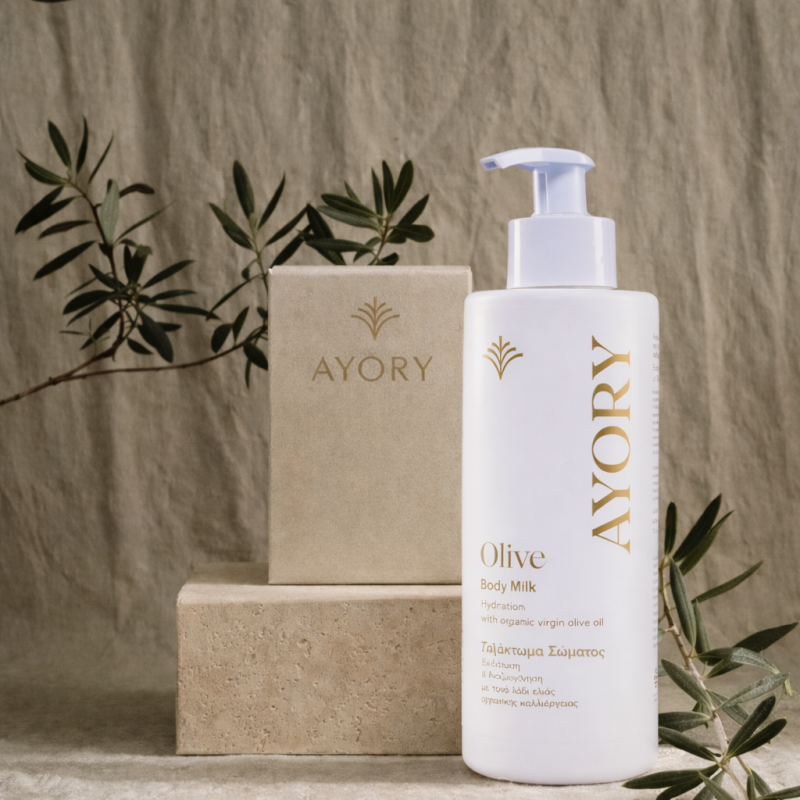Moisturizing Body Milk with Organic Olive Oil 250ml AYORY