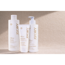 Σετ Περιποίησης: Κρέμα Χεριών, Γαλάκτωμα Σώματος και Σαμπουάν Ελιάς AYORY