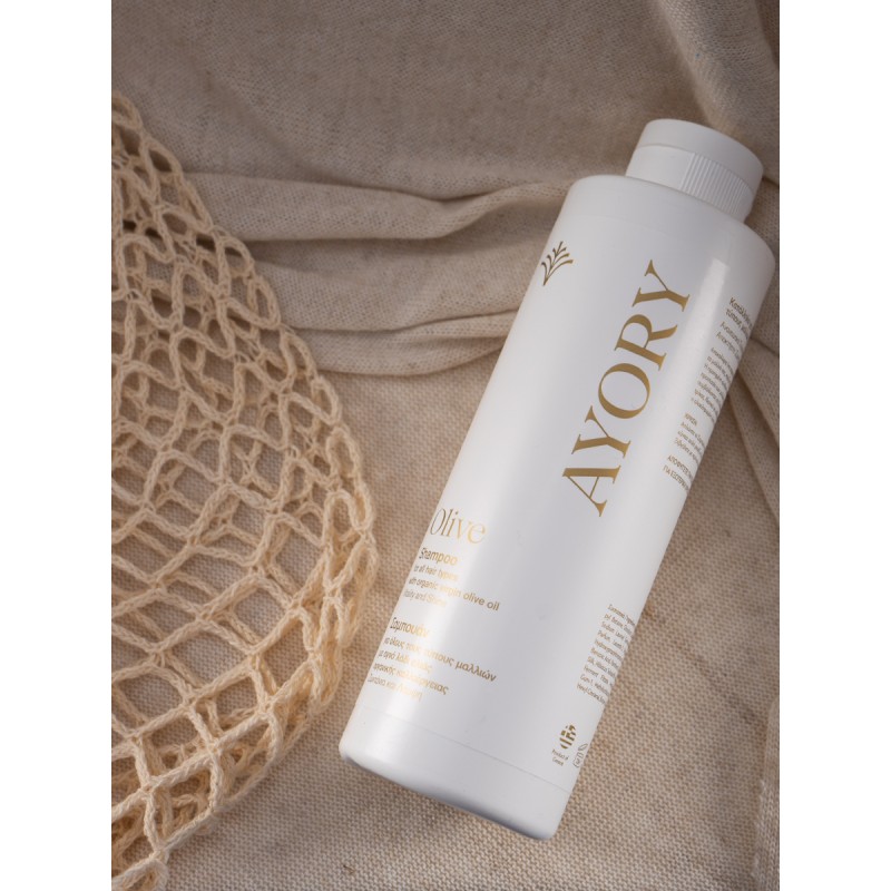 Organic Olive Shampoo for All Hair Types 300ml AYORY